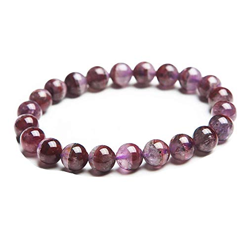 Bracelet perles naturelles 9mm violet rouge pour en finir avec les bijoux ternes