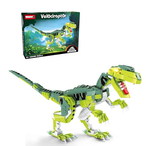 WOMA C0446 Juego de Bloques de construcción de Dinosaurio o Velociraptor (533 Piezas)