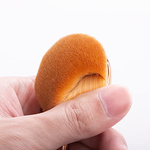 Yoseng Oval Foundation Brush 5 Pcs Toothbrush Makeup Brushes Fast Flawless Application Liquid Cream Powder Foundation With Makeup Brush Case #TOP2