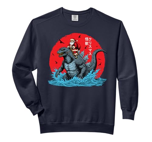 Christmas Santa Riding Japanese Monster Kaiju...