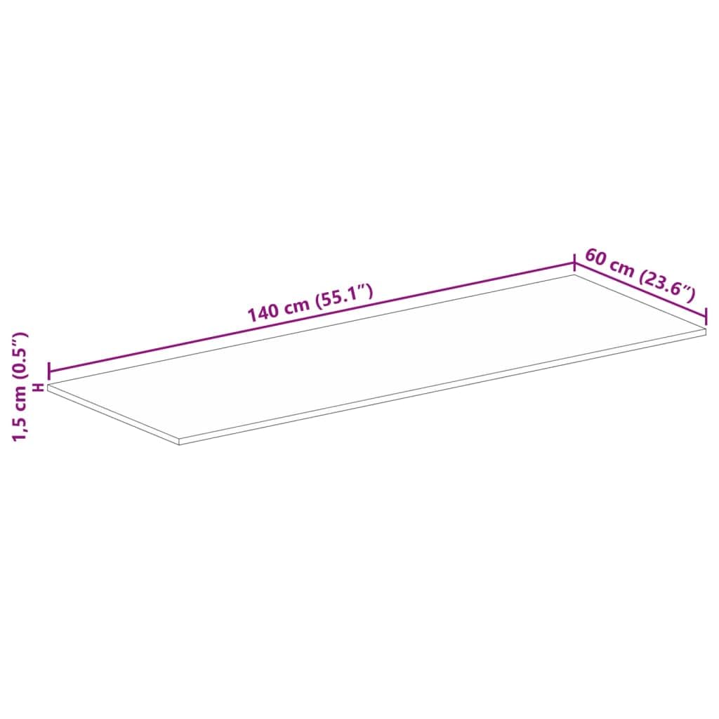 Tablero Mesa Rectangular Madera Tablero Escritorio tablones de Madera Tablero de Mesa Maciza reciclada 140x60x1,5 cm