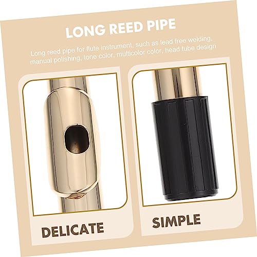 VANZACK 16-Hole White Copper Metal Flute Headjoint Portable Accessory for Flute Instruments Compatible Standard - Thumbnail 3