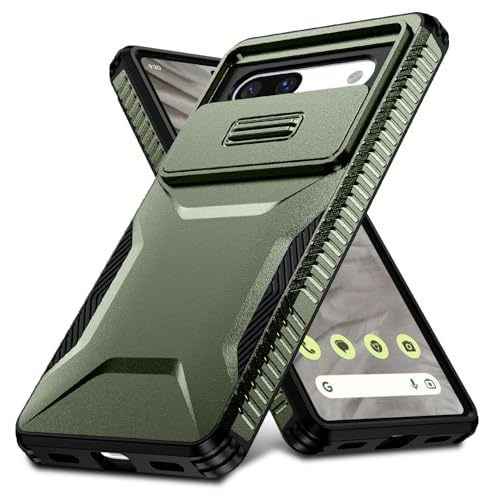 Coque Pixel 7A étui antichoc vert robuste G0DZQ avec cache caméra