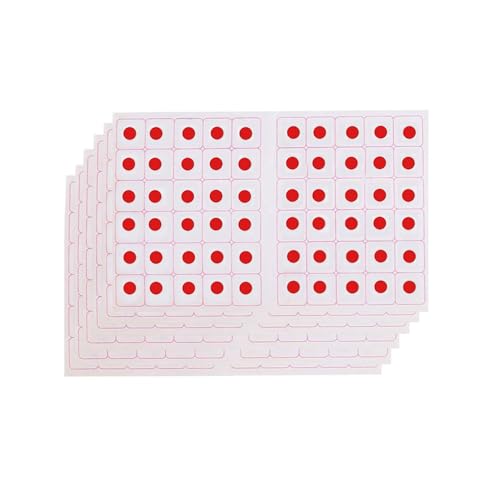 VAMA Fashions 6 Cards Medium Size Round Kumkum Sindoor Bindi Sticker Simple Forehead Dot Bindiya Binds Daily & Festive Set for Women (6mm Red Kumkum Bindis)