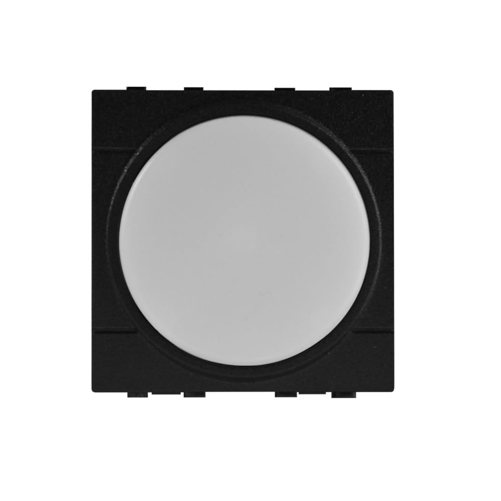 Lampada LED da incasso con batteria di emergenza 2 moduli, luce bianca naturale 4000K, compatibile BTicino Living, nero