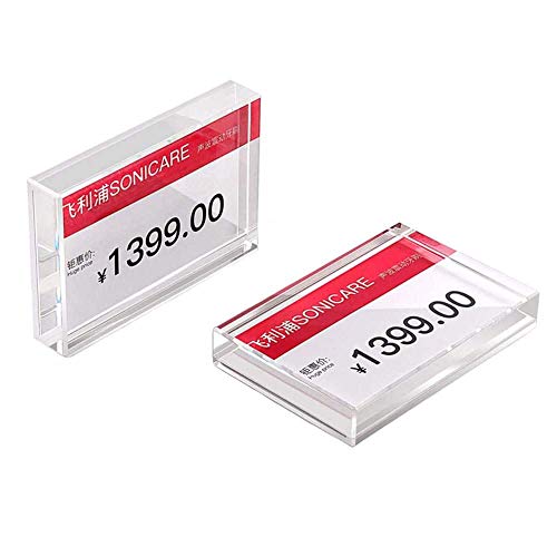 Holyo プライスカード立て プライススタンド プライスカードスタンド カード立て 透明アクリル製 値札 値札立て 値札スタンド 販促用品 店舗 セール商品 値段表示 価格表示 プライス タグ 2個入