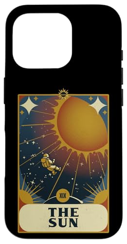 Carcasa para iPhone 16 Pro Astronauta El Sol Astronomía Tarot Lector Bruja Esotérica