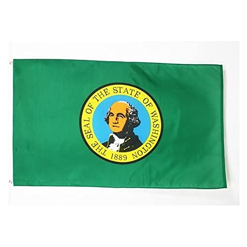 AZ FLAG, Washington Flag, 2x3 Ft, 100D Polyester Us State Of Washington Banner with Two Metal Grommets, Fade Resistant