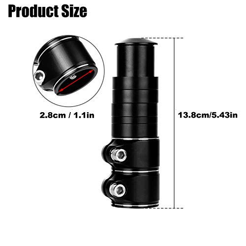 Yizhet Bike Stem Riser 28mm Bicycle Fork Stem Extender Aluminum Alloy MTB Bike Stem Riser 138mm Handlebar Riser Head Up Adapter Suitable for Cycling, Road Bike, Mountain Bike, BMX