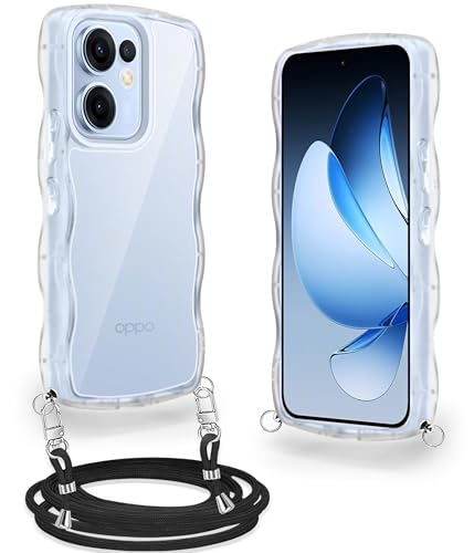 OPPO Reno13 A �p �P�[�X �N���A �V�����_�[ �X�g���b�v�t�� �I�b�|���m���m13A �p �J�o�[ �ϏՌ� �X�}�z�P�[�X ���� ���|�� �΂߂��� �R�t�� ��|���P�[�X ���������\ ���O���\ (�N���A)