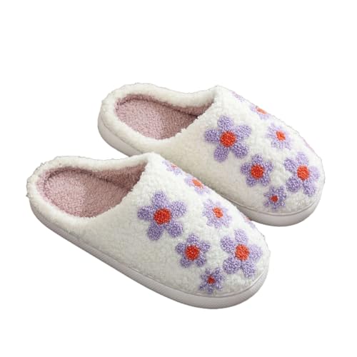 Image of Cozy Furry House Slippers for Women /Men Cute Warm Indoor Non-Slip Winter Cozy Shoes