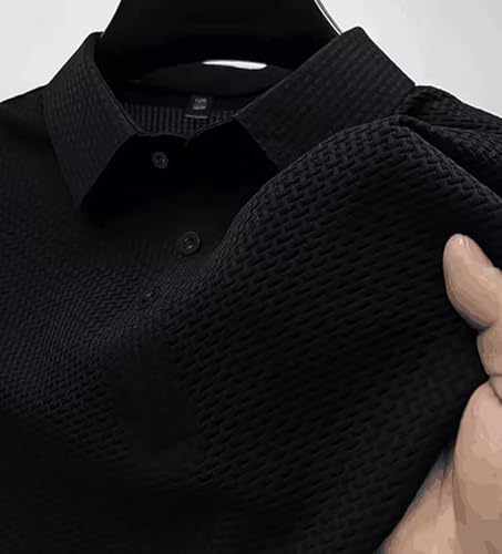 Breeze Shirts for Men Ultra Comfortable Polo Shirt Textured Silky Cool Casual Havana Linen Blend Summer3