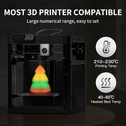 Image of RAMBERY Glow in the Dark Rainbow 3D Printer Filament, Luminous PLA Filament 1.75mm, Dimensional Accuracy + /- 0.02mm, 200gX4 Spools