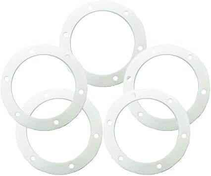Pellet Stove Exhaust Fan Gasket, 7 Inch White, 5-Pack, Compatible with Whitfield and Quadra-Fire
