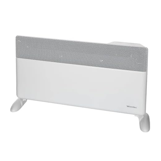 WARMTEC Elektroheizung Konvektor 2000W Inverter - Energiesparend Elektroheizkörper Wandmontage und Mobil - Smart Heizung mit WLAN und Thermostat - Timer, IP24-Schutz - Weiß