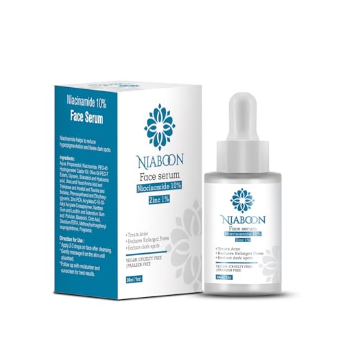 Image of Face Serum Niacinamide 10% with Zinc 1%, 30ml, Treats Acne, Reduces Enlarged Pores and Dark Spots, Vegan, Cruelty Free