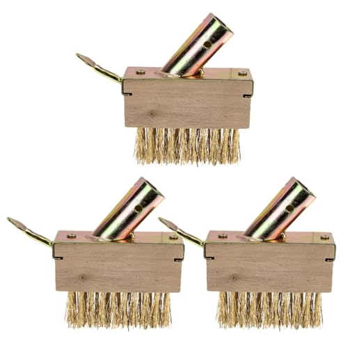 HEMOTON Set 3 Spazzole Metalliche per Diserbo Filo d'Acciaio Rigido, Spazzola Esfoliante per Crepe del Vialetto, Rimozione Muschio da Giardino, Patio e Marciapiedi, Utensile Manuale