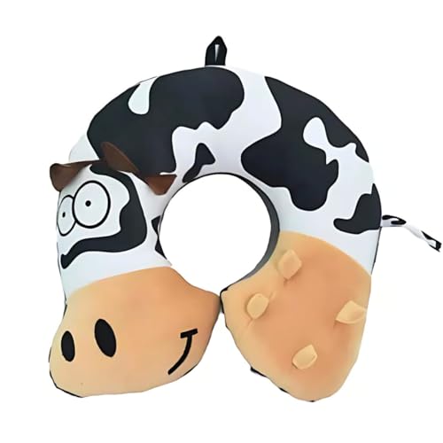 Travesseiro Infantil Confortavel Vaca Almofada para Viagem Pescoço Descanço Feminino Masculino Fofo