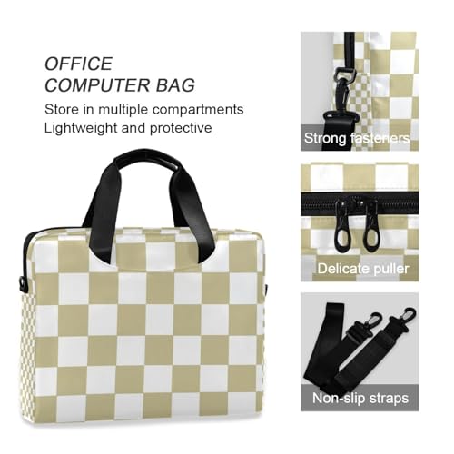 Maletín portátil para laptop 15.6" amarillo y blanco miniatura 5