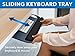 Mount-It! Under Desk Keyboard Tray, Adjustable Keyboard and Mouse Drawer Platform with Ergonomic Wrist Rest Pad, 17.25