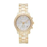 Michael Kors レディース RUNWAY クロノグラフ ヌード アセテート＆ステンレススチールウォッチ、MK7476