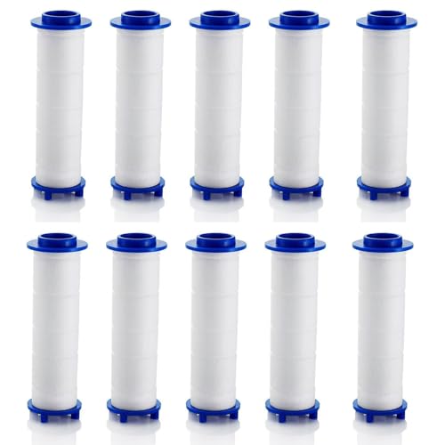 10 Stück PP Baumwolle Filter für Duschkopf Entfernung von Chlorresten, Sediment-Kartusche gefiltert,Shower head filter，Sediment-Kartusche gefiltert, Universal Saubere Wasserkernkern (8x2.5cm)