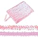 M METERXITY 1-Pack Elastische Paillettenborte, 16 Yards 0,8 Zoll Flache Pailletten Glitzer Paillettenborte 2 Reihe Metallische Paillettenborte für Basteln Nähen Verzierung [Pink]