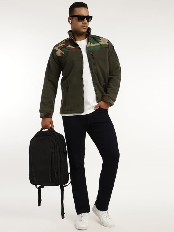 Image of MOUNTMILLER Men's Ripstop Dual Superbond HLKN Fleece Tactical Jacket | Water Repellant | Multi-Pocket | Abrasion-Resistant | Ideal for Outdoor, Hiking & Trekking