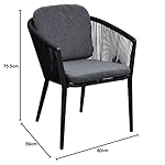 OUTLIV. Monet Diningsessel Aluminium Rope Schwarz