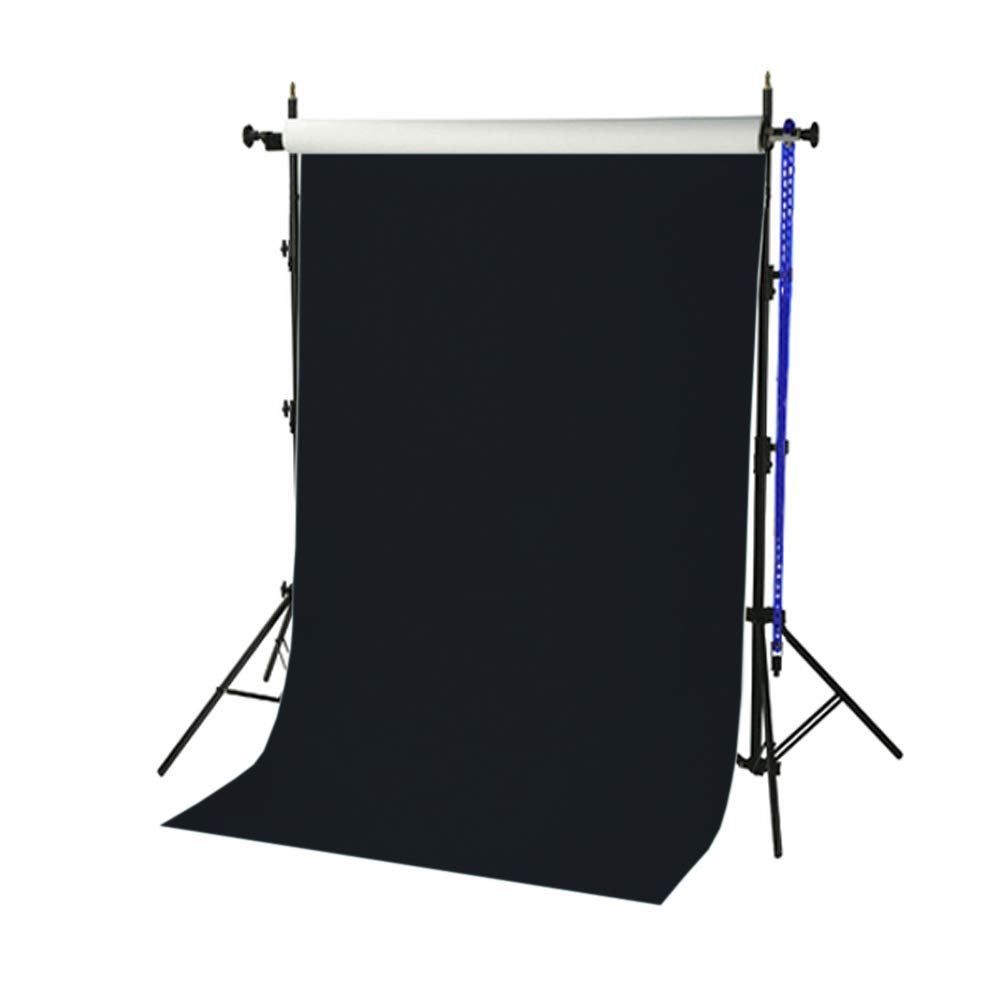 Fotohintergrund für Fotografie und Video, professionelle Fotoleinwand, Schwarz, 150 x 305 cm