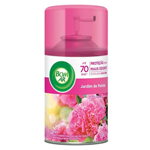 Air Wick Aromatizador Bom Ar Spray Automático Freshmatic Jardim de Peônia Refil 250ml, Rosa