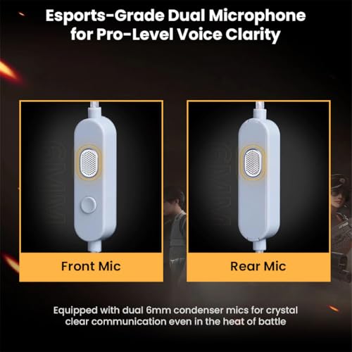 Image of KZ Gale Gaming IEM Wired in-Ear Monitor Earphones, Super Linear Dynamic Driver, Dual Microphone, Silver-Plated Cable, HiFi Sound, Noise Isolation, Ideal for Music & Gaming (3.5mm (No Mic))