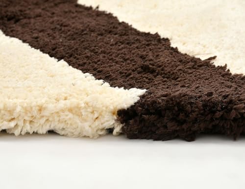 Image of Handmade Shaggy Pure Microfiber Smooth & Anti-Skid Carpets for Bedroom & Living Room, 2 inch Thickness Size- 5X5 Feet
