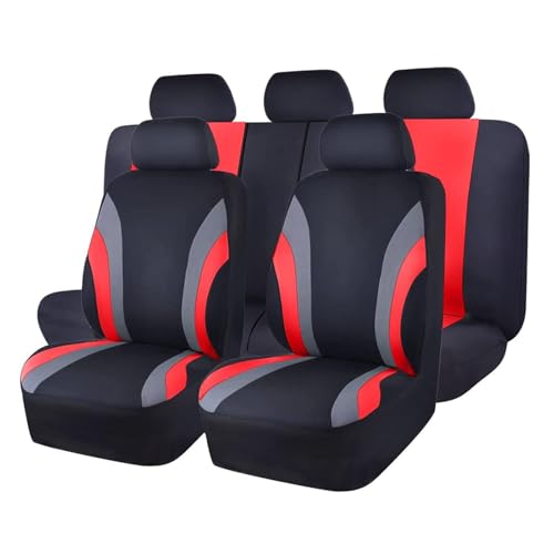 Housses de siège auto en polyester ensemble complet rouge
