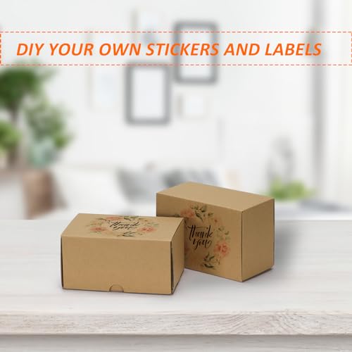 Image of HORLIMER 6x4x3 inches Shipping Boxes Set of 40, Brown Corrugated Cardboard Box for Mailing, Packaging, Small Business