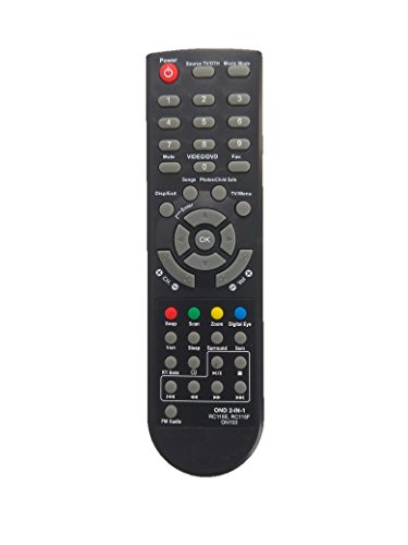 Image of LipiWorld 2 in 1 ON103 CRT TV Remote (Compatible Onida CRT Tv Universal Remote Control) Compatible for (RC115E-RC115F) Onida Remote