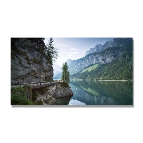 Toile paysage nature pour illuminer un salon sombre ou mur blanc 40x72cm