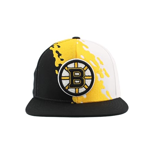 Image of ZHATS NHL Unisex-Adult NHL Officially Licensed Adjustable Snapback Hat Flat Bill Z11 Retro Paintbrush