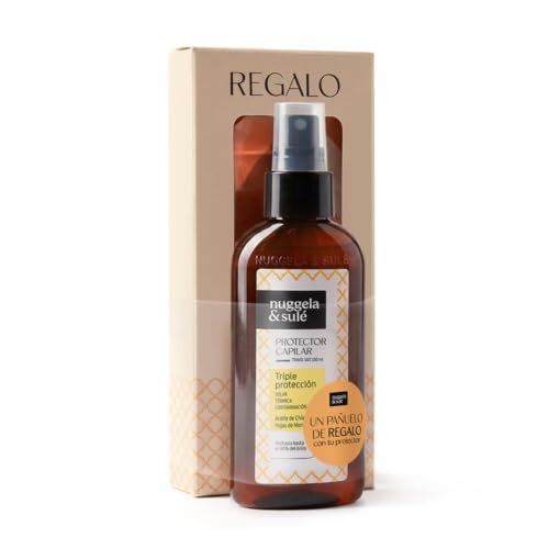 Nuggela & Sulé Kit Protector - Protección solar, térmica y mucho brillo: este verano, tu cabello lo tiene todo, ¡hasta un pañuelo de regalo! 100 ml + pañuelo