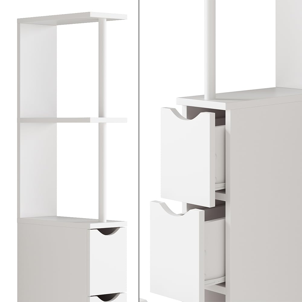 Vicco Mobile da bagno Vera, Bianco, 15 x 137 cm