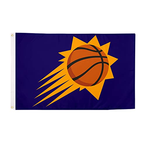 Phoenix Suns Team NBA National Basketball Association 100% Polyester Indoor Outdoor 3 feet x 5 feet Flag (Flag #1)
