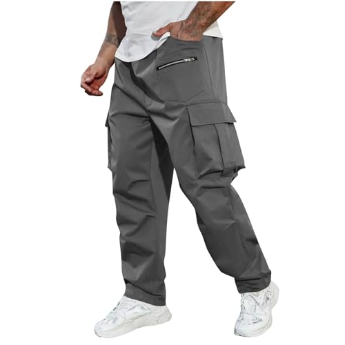 Sweatpants for Mens Casual Relaxed Fit Drawstring Elastic Waist Outdoor Joggers Workout Athletic Pockets Cargo Pants