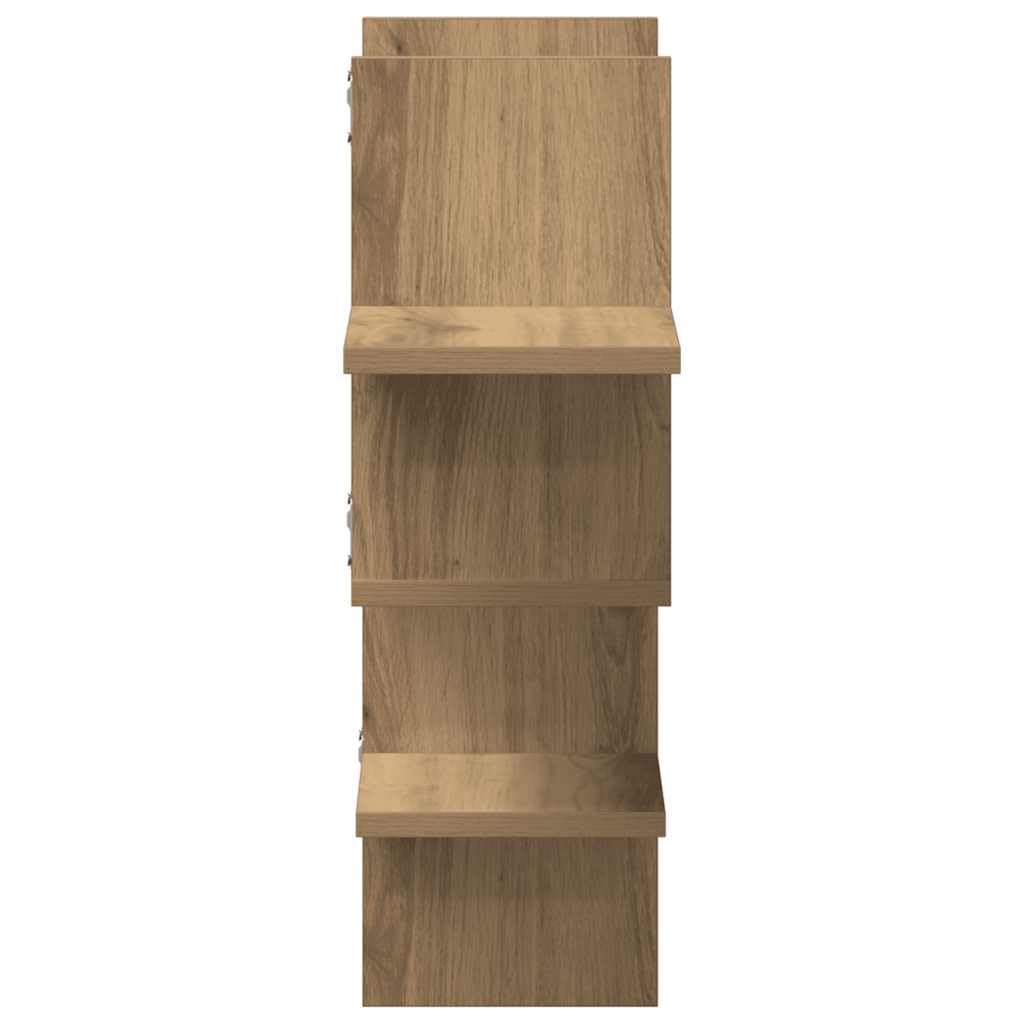 vidaXL Wandregal Artisan-Eiche 124,5x18x60,5 cm Holzwerkstoff