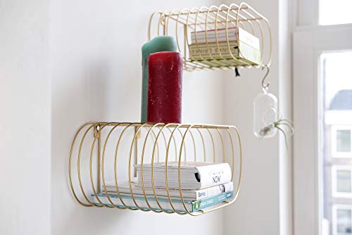 Set 3 Gold Circular Floating Shelves, Decorative Bathroom, Living Room, Kitchen And Bedroom Wall Accessories, Brass Geometric Wall Decor, Towel Storage Rack, Sconce Shelf, Boho Circle Tiered Display #TOP5