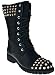 Harley 14 Womens Military Lace up Studded Combat Boot Black