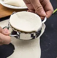 Modelador de Pastel e Ravioli em Aço Inox, Cortador e Fechador de Massas Salgadas, Mini Formato