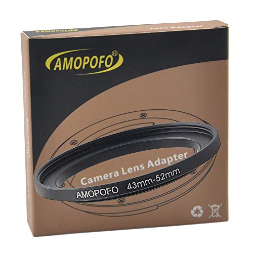 Image of 43mm Lens to 52mm Camera Filter Ring Compatible with for All Brands 43mm Lens and 52mm UV,ND,CPL Camera Filter Accessories