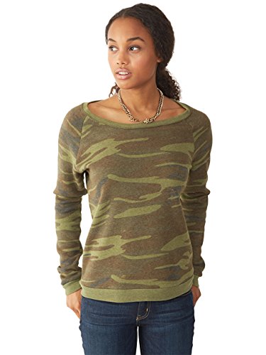 Alternative Women's Dash Pullover Sweatshirt, Camo, X-Small