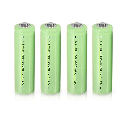 4pcs 1.2V 1600mAh AA Ni-MH Rechargeable Batteries Button Top for LED Torch Flashlight Headlamp Electric Tools Toys