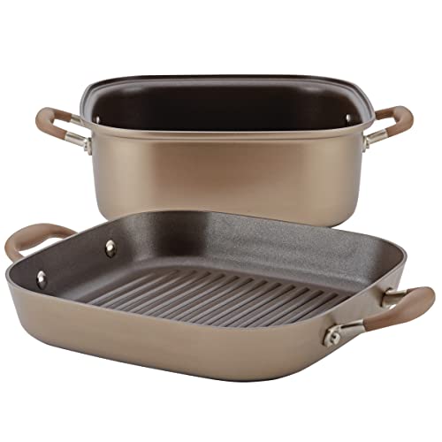 Anolon Advanced Hard Anodized Nonstick Grill Pan / Griddle And Roaster - 11 Inch, Brown #TOP5